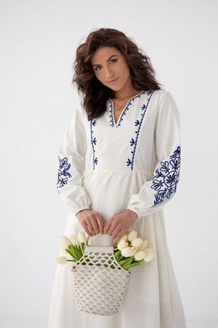 Сукня вишиванка в українському стилі, розпис, весілля