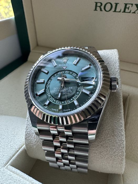 Rolex Sky-Dweller 336934 2024 року Mint Green золото/сталь ОБМІН