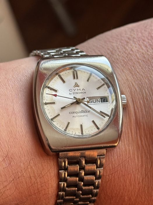 Zegarek Cyma Conquistador Automatic 17jewels, wymiary 35/39/9mm