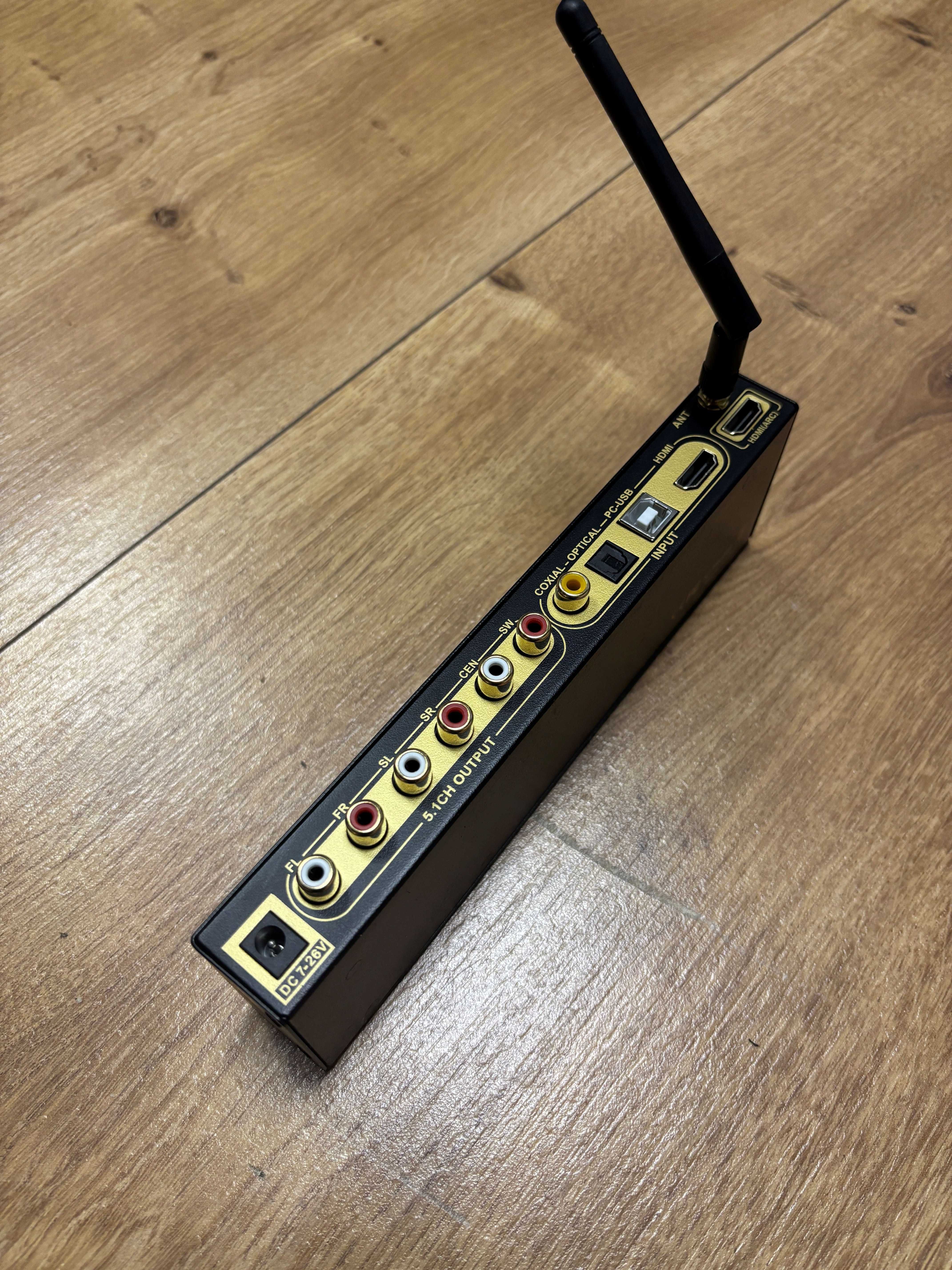 Dekoder audio KINO HDMI 5.1 + toslink + 3x 3.5mm do RCA – zestaw