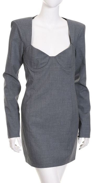 ZARA efektowna mini sukienka ze stanikiem długi rękaw L 40