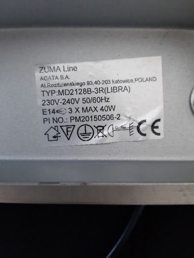 Lampa wisząca ZUMA LINE Libra MD2128B-3R Czerwona