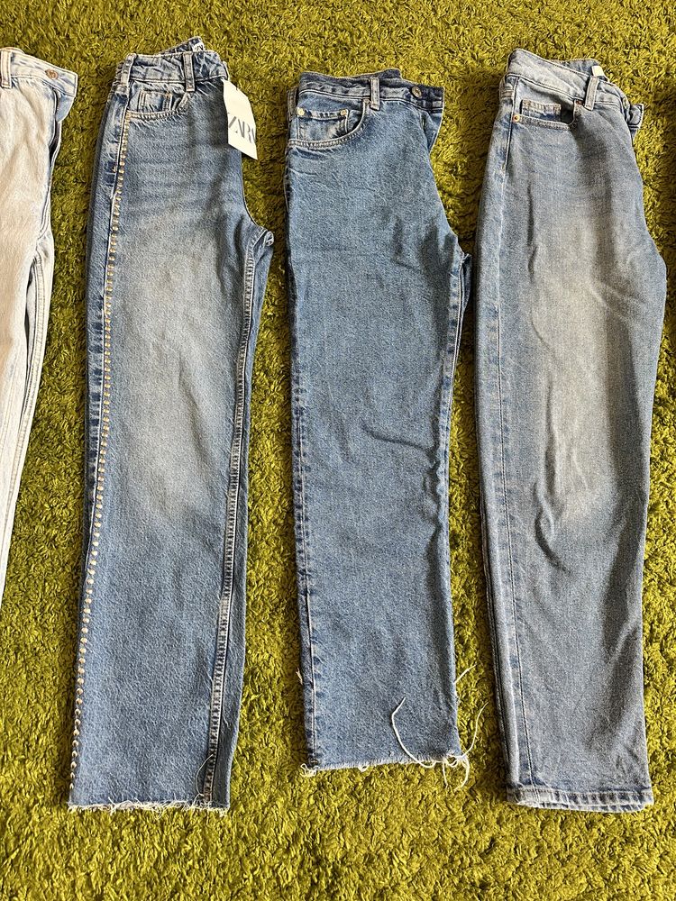 Жіночі джинси Zara джинси MOM Zara Wide leg джинси H&M MOm
