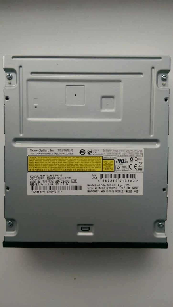 Дисковод DVD-ROM Sony Optiarc AD-7240S ідеальний стан + 2 двд додатк