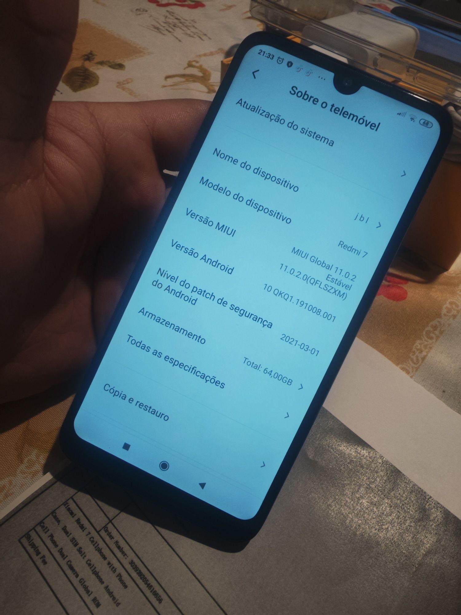 Redmi 7  4ram 64memoria