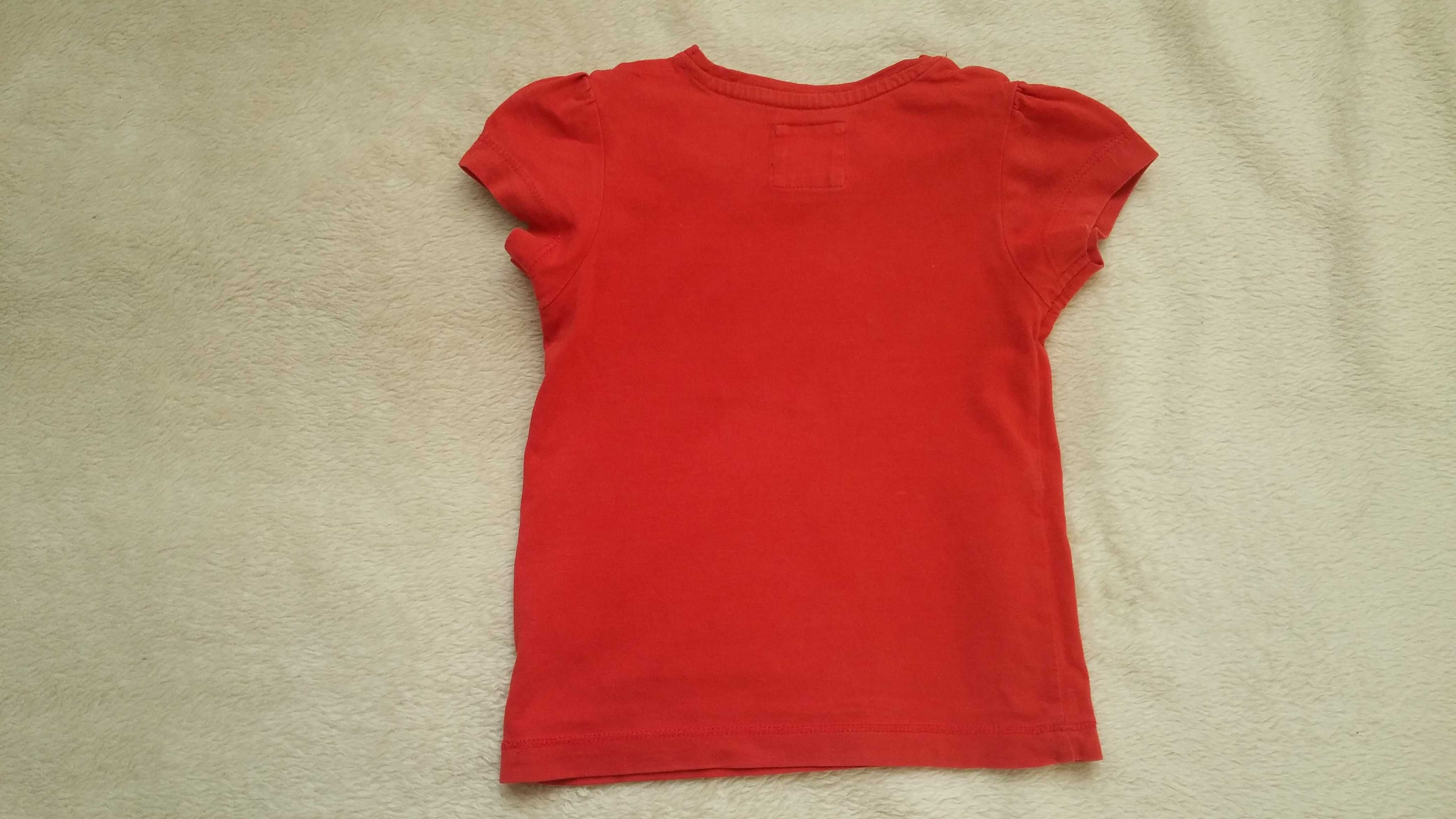 czerwona bluzka 74 - 80 na 9 - 12 miesięcy