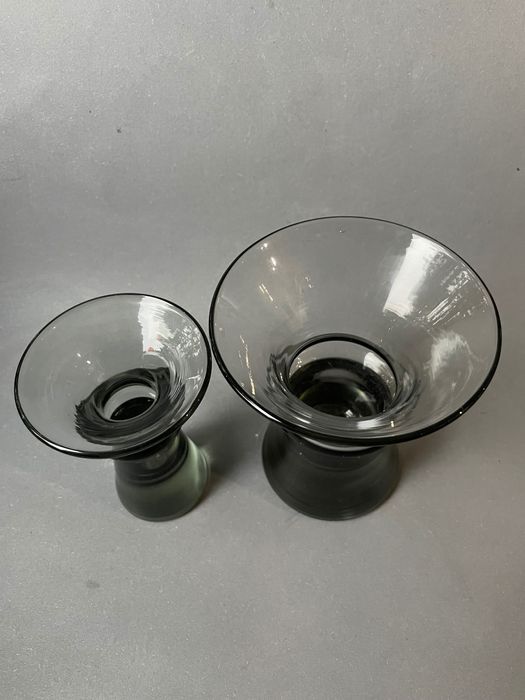 2szt INCO świecznik Horbowy zestaw kolorowe szkło PRL