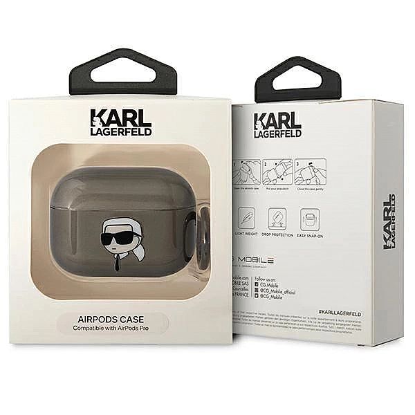 Etui Karl Lagerfeld Karl's Head na AirPods Pro 2 - czarne