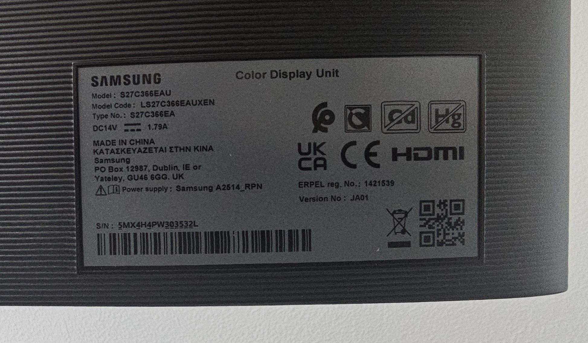 Monitor Samsung s27c366eau