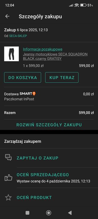 Spodnie SECA SQUADRON  czarny 34/32