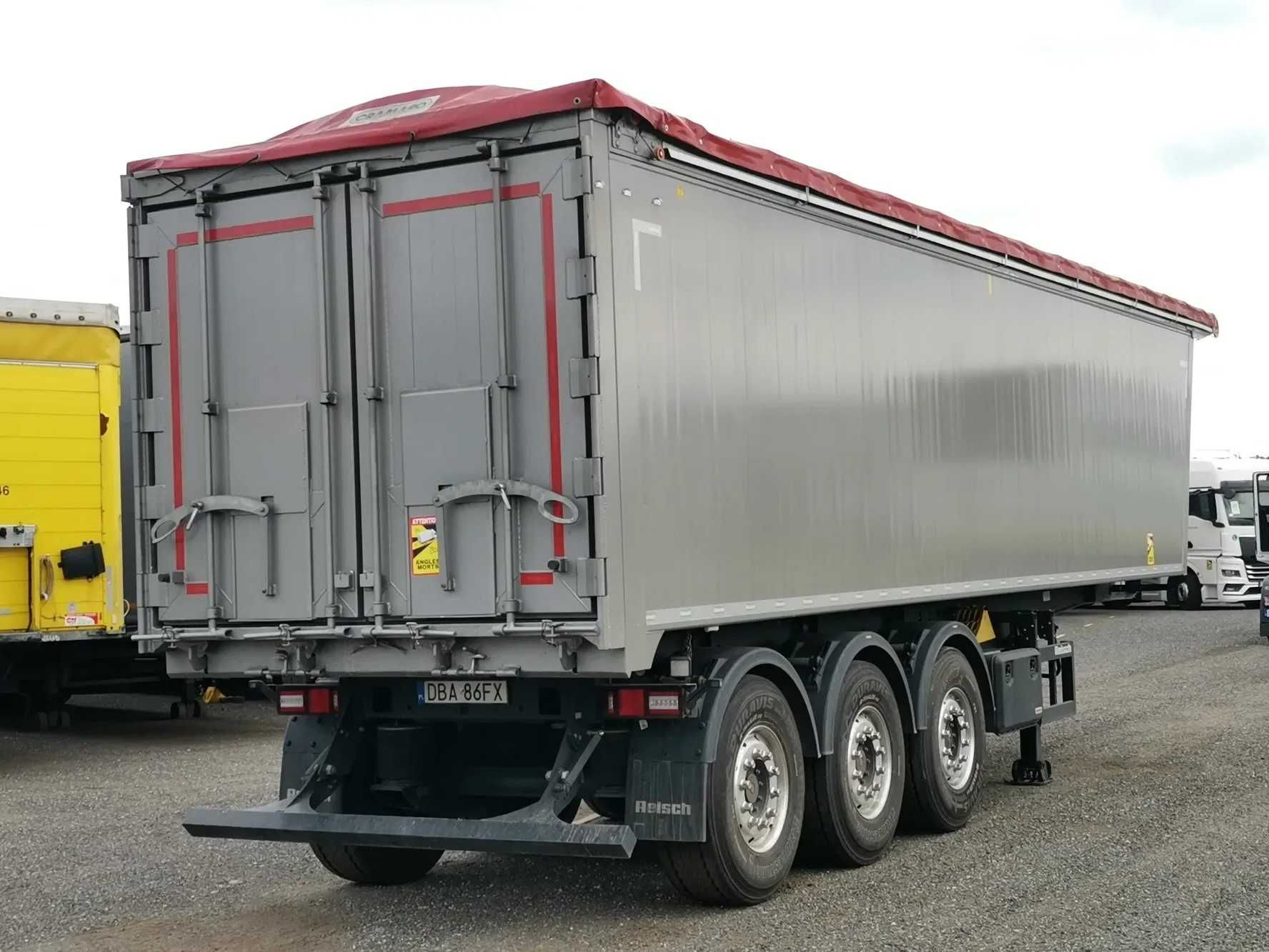 Wynajem - naczepa wywrotka Reisch 50m3 dach Cramaro Manualny