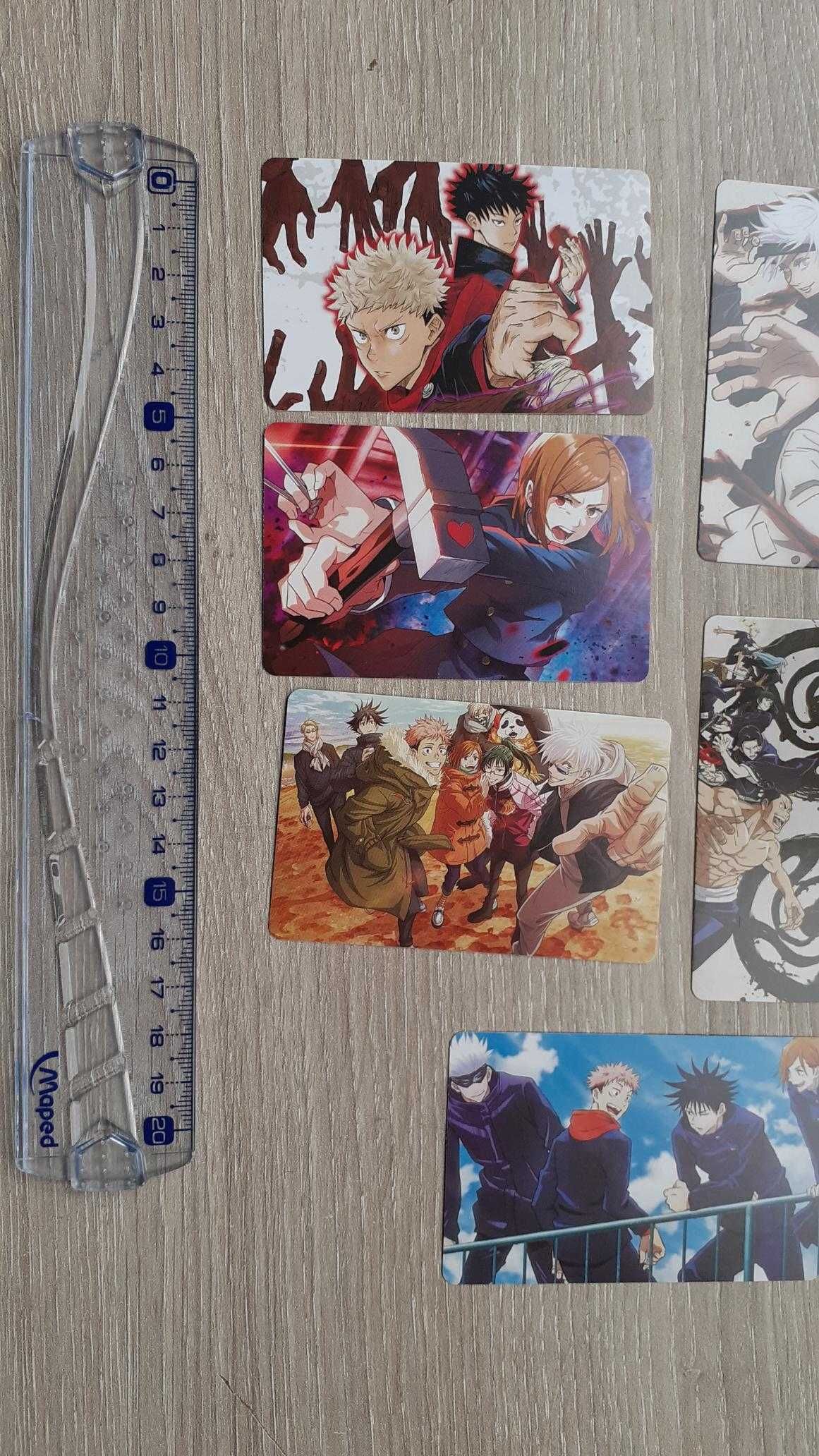 Cartas do anime Jujutsu kaisen novo Gojo, Sukuna, Nanami