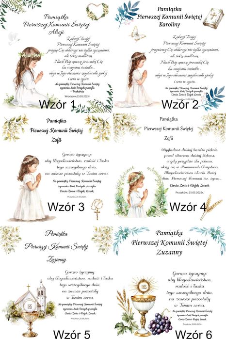 Ramka kamienna pamiątka Komunia Święta dow. tekst foto granit kamień