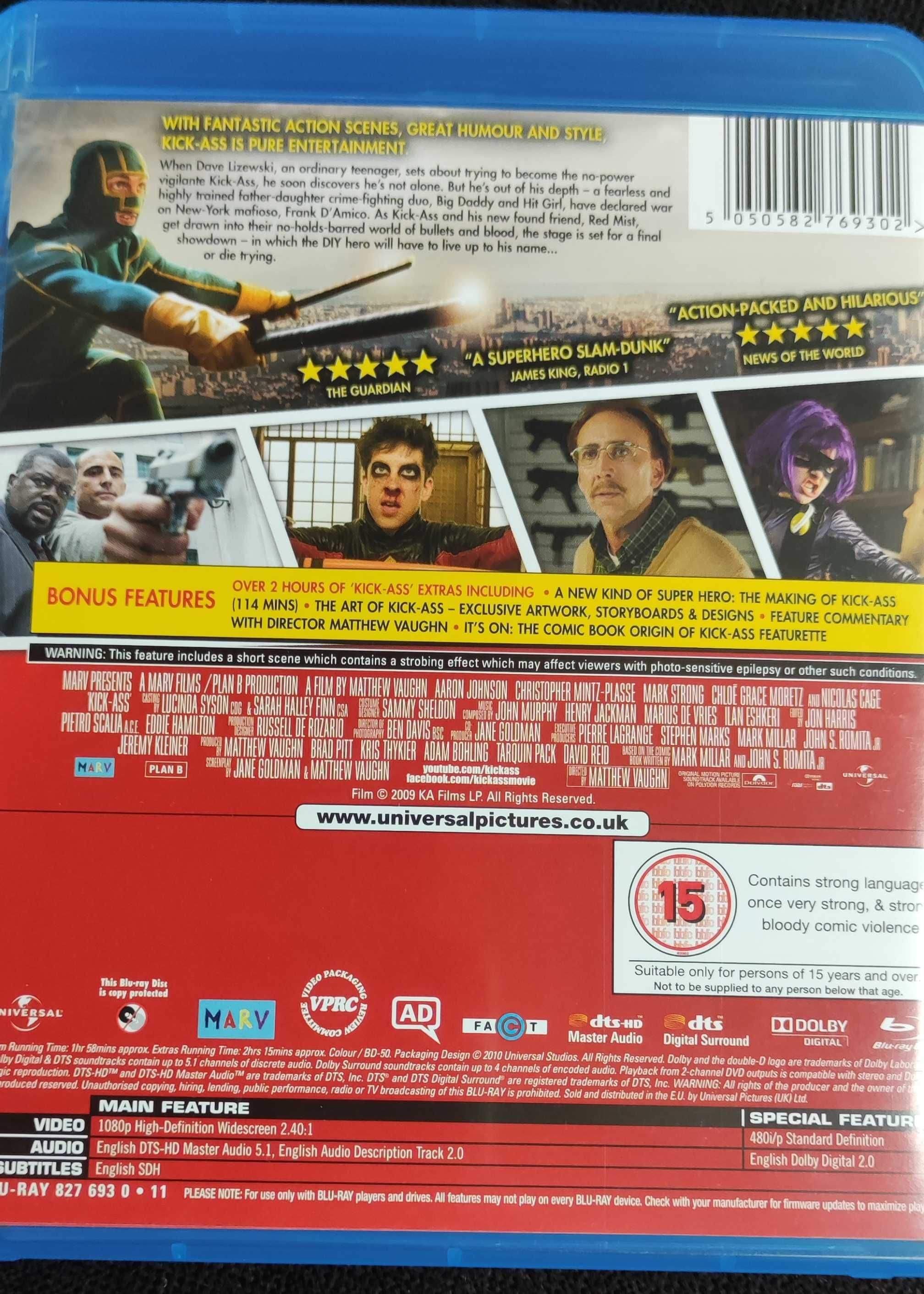 Kick Ass 1 i 2 bluray