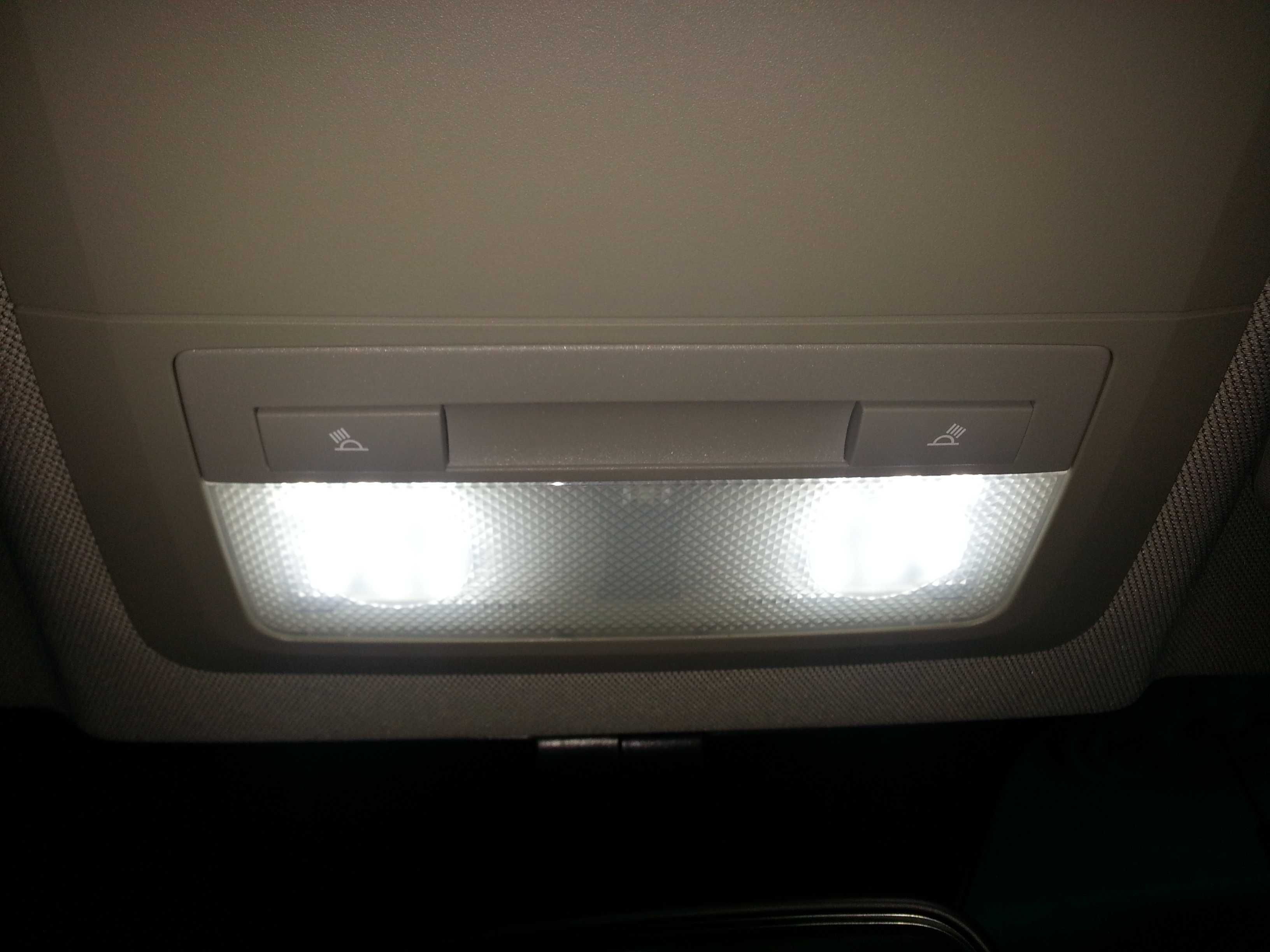 Подсветка/освещение салона Chevrolet Cruze J300,диоды в плафоны.