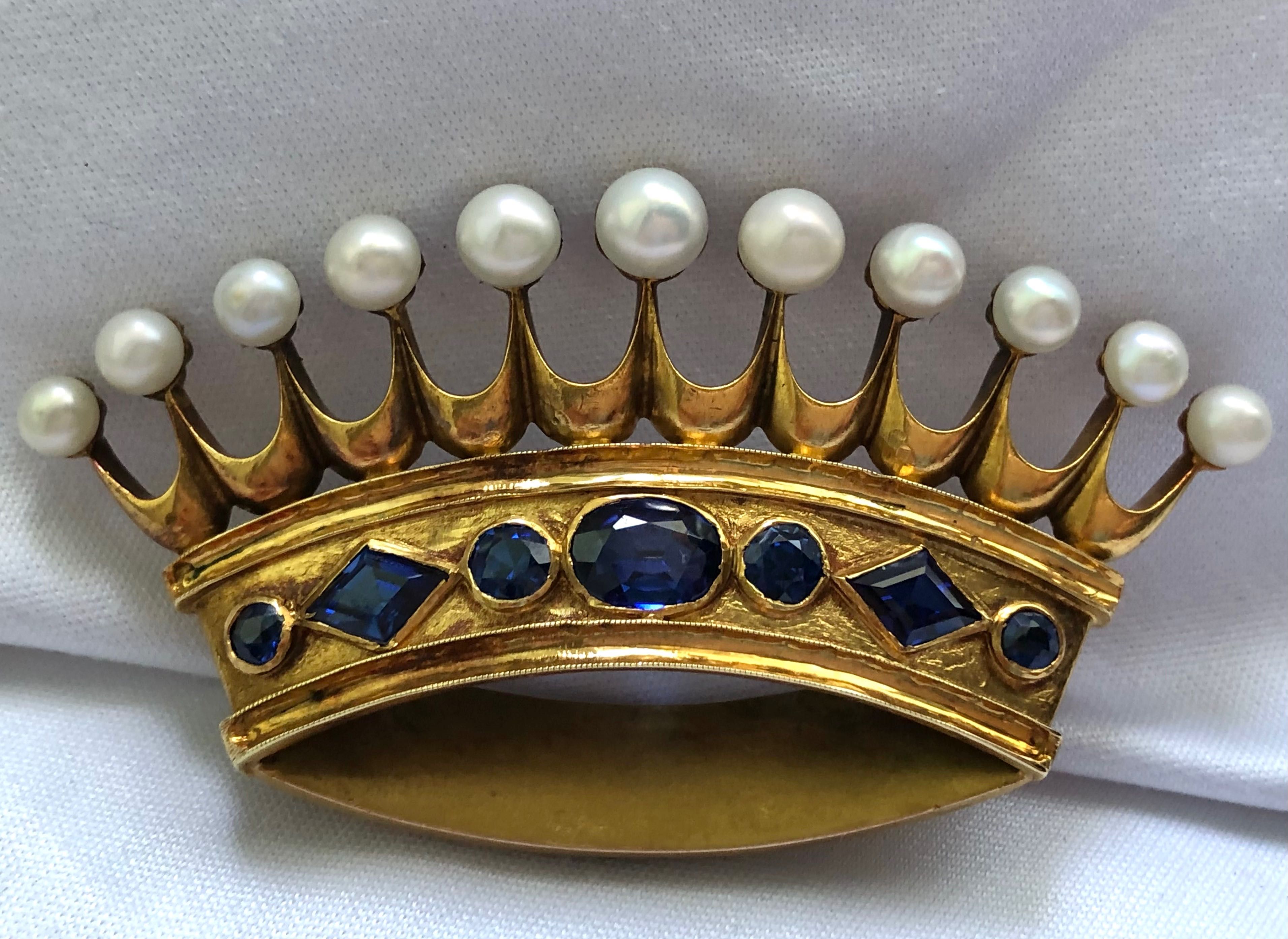 Rosja Carska Przełom XIX /XX w. Złota broszka. 14K / 15,29g