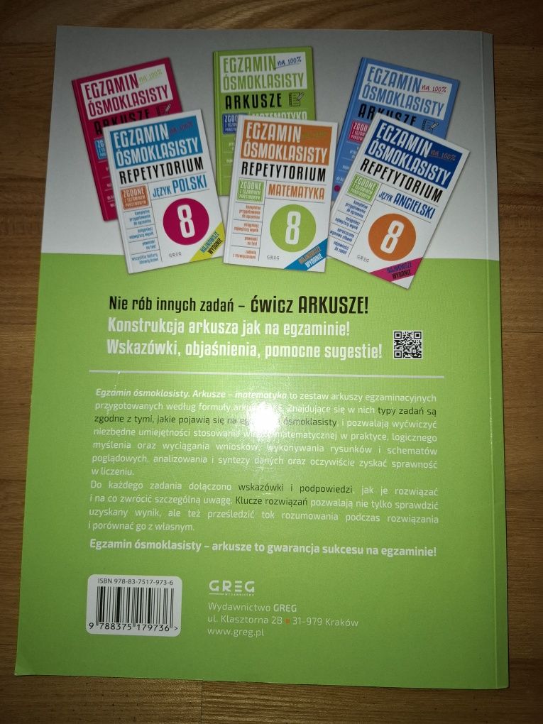 Egzamin ósmoklasisty Matematyka arkusze Greg