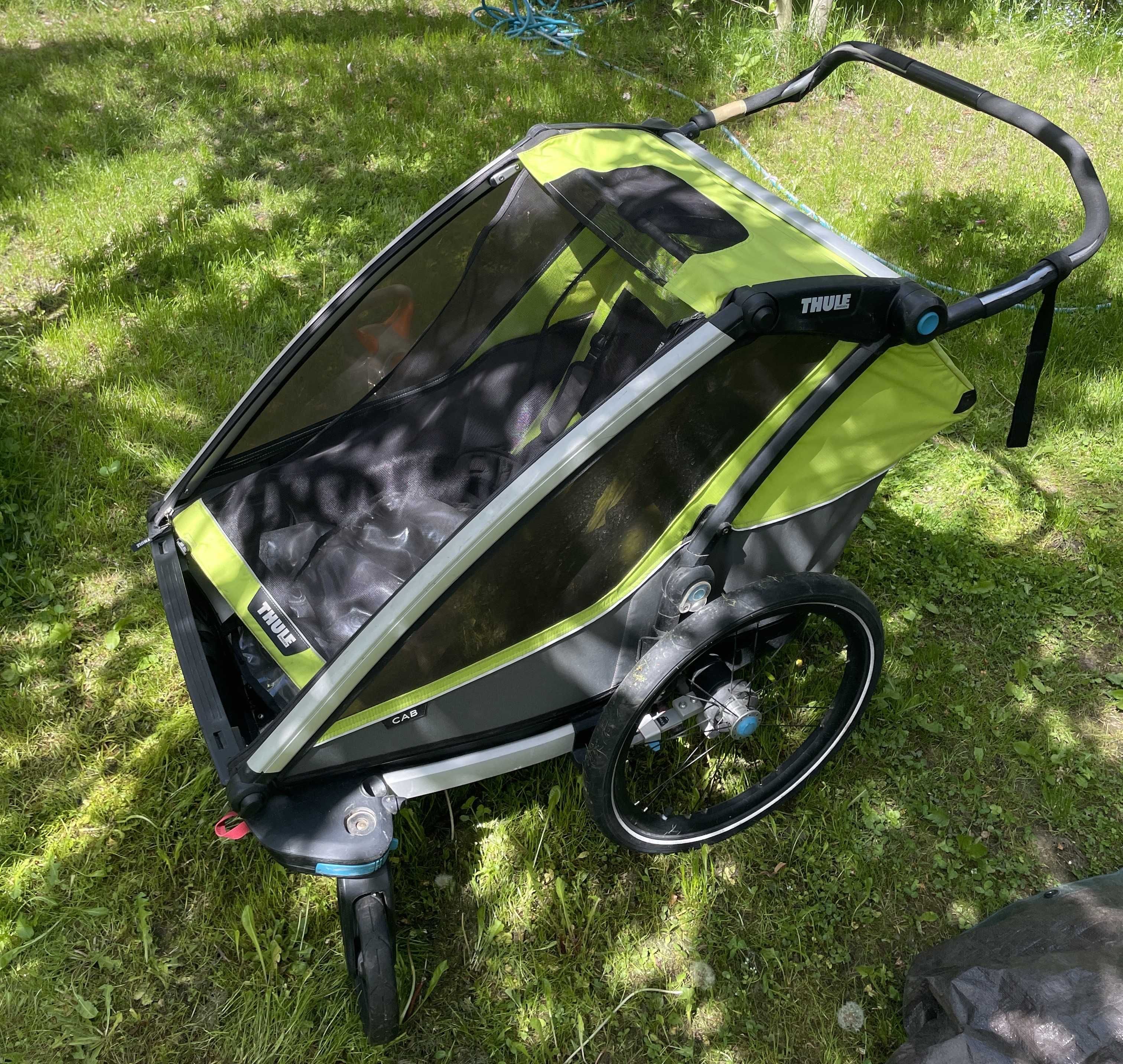 Thule Chariot CAB 2 – przyczepka 2‑osobowa + hamaczek dla niemowląt