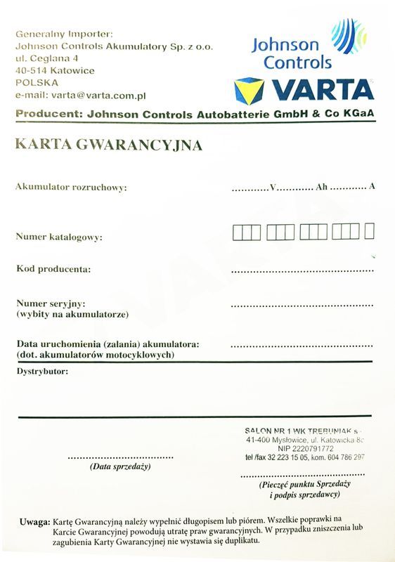 Akumulator Varta Blue Dynamic 52ah 470a C22