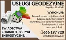 Usługi geodezyjne, geodeta, świadectwo charakterystyki energetycznej