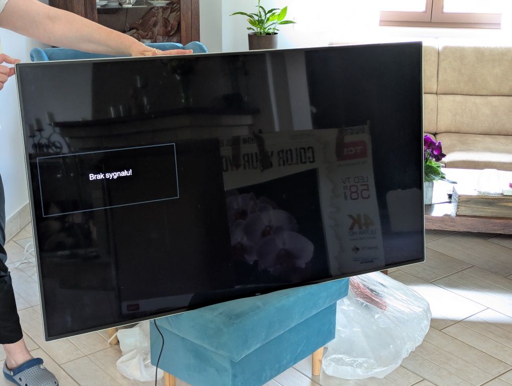 TCL U58S7806S, 58 cali, Smart TV, stan bardzo dobry