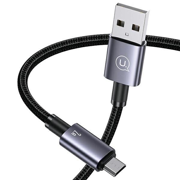 USAMS Kabel USB na Micro-USB 2A 1,2mFast Charging stalowy/tarnish