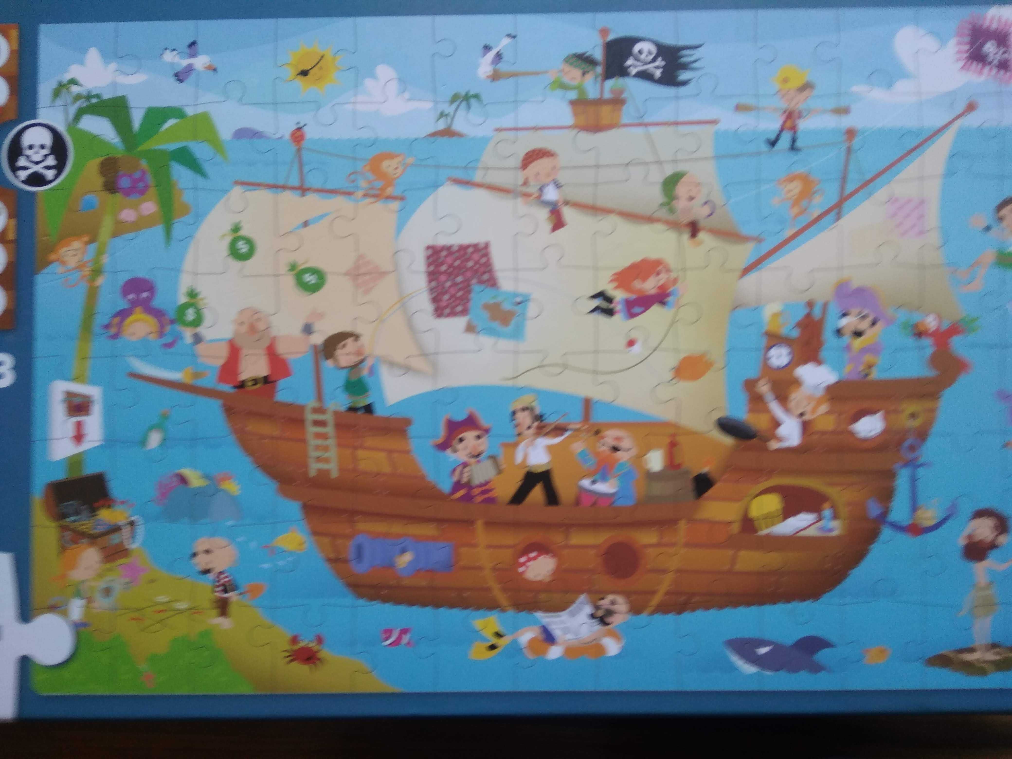 Apli Kids, Statek piratów, puzzle obserwacyjne, 104 elementy