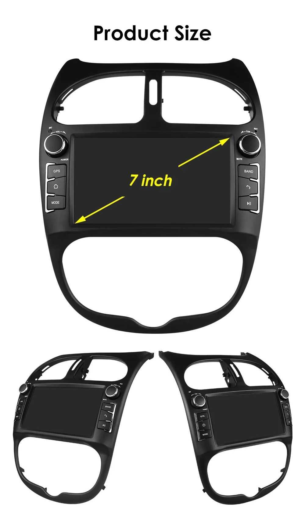Radio Android 12 Peugeot 206 wifi bluetooth gps