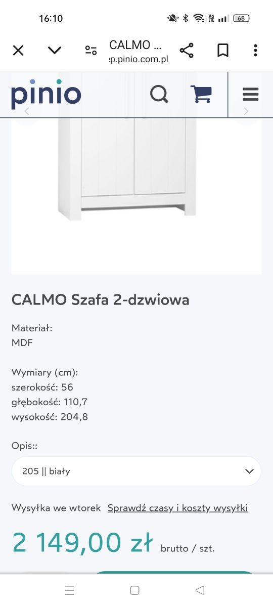Komplet mebli niemowlęcych