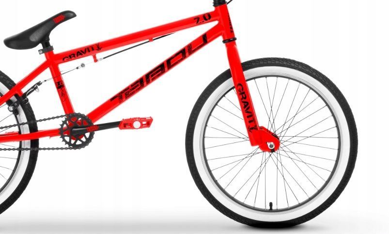 Rower BMX TABOU GRAVITY 2.0 rama 10" koła 20" red/black U-brake