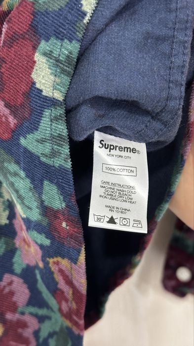 Оригінальна вельаетова сорочка Supreme розмір М