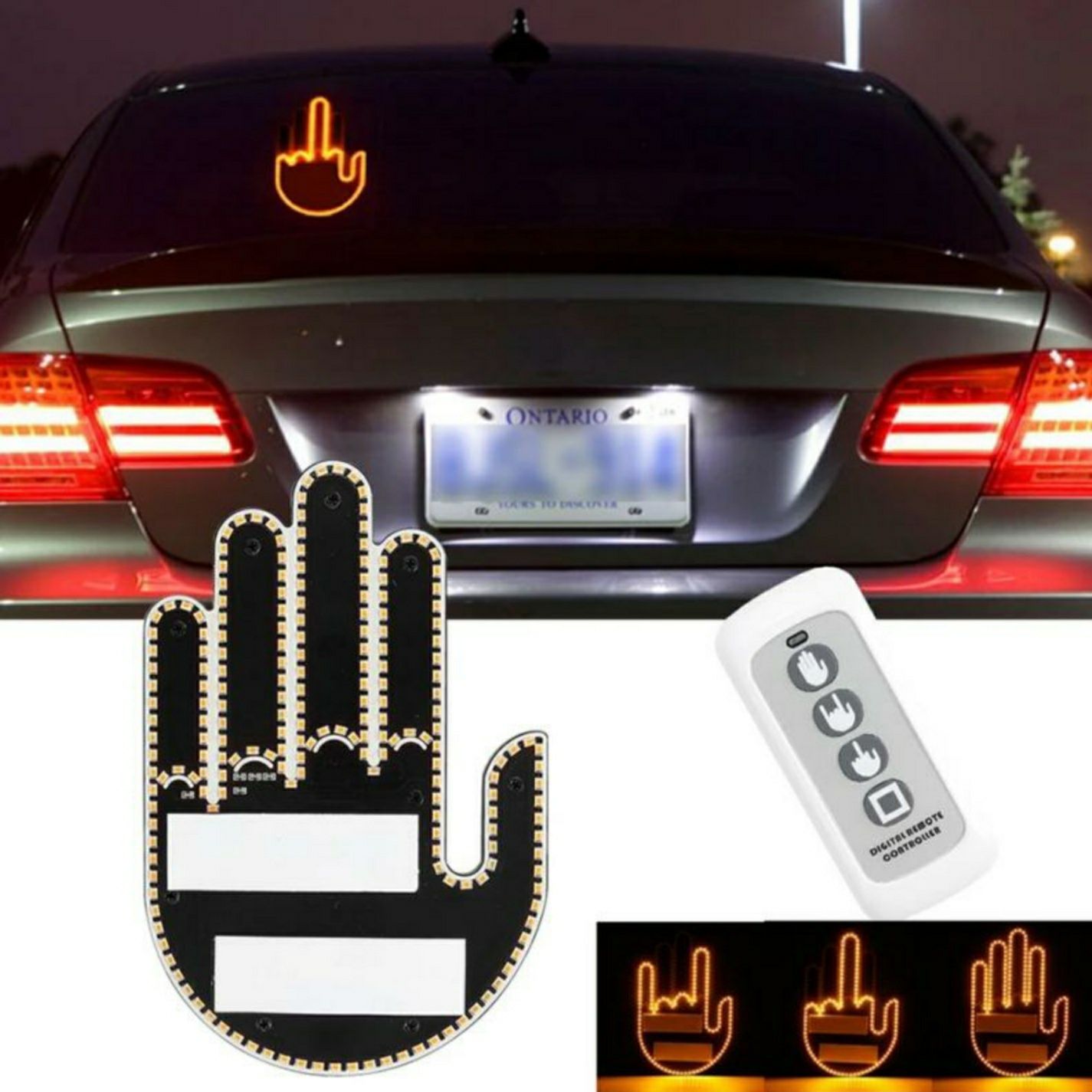 Світлодіодна наклейка для авто creative gesture car light led  з пуль
