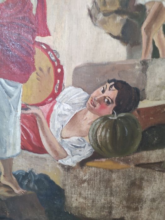 Картина, Девушка, собирающая виноград.