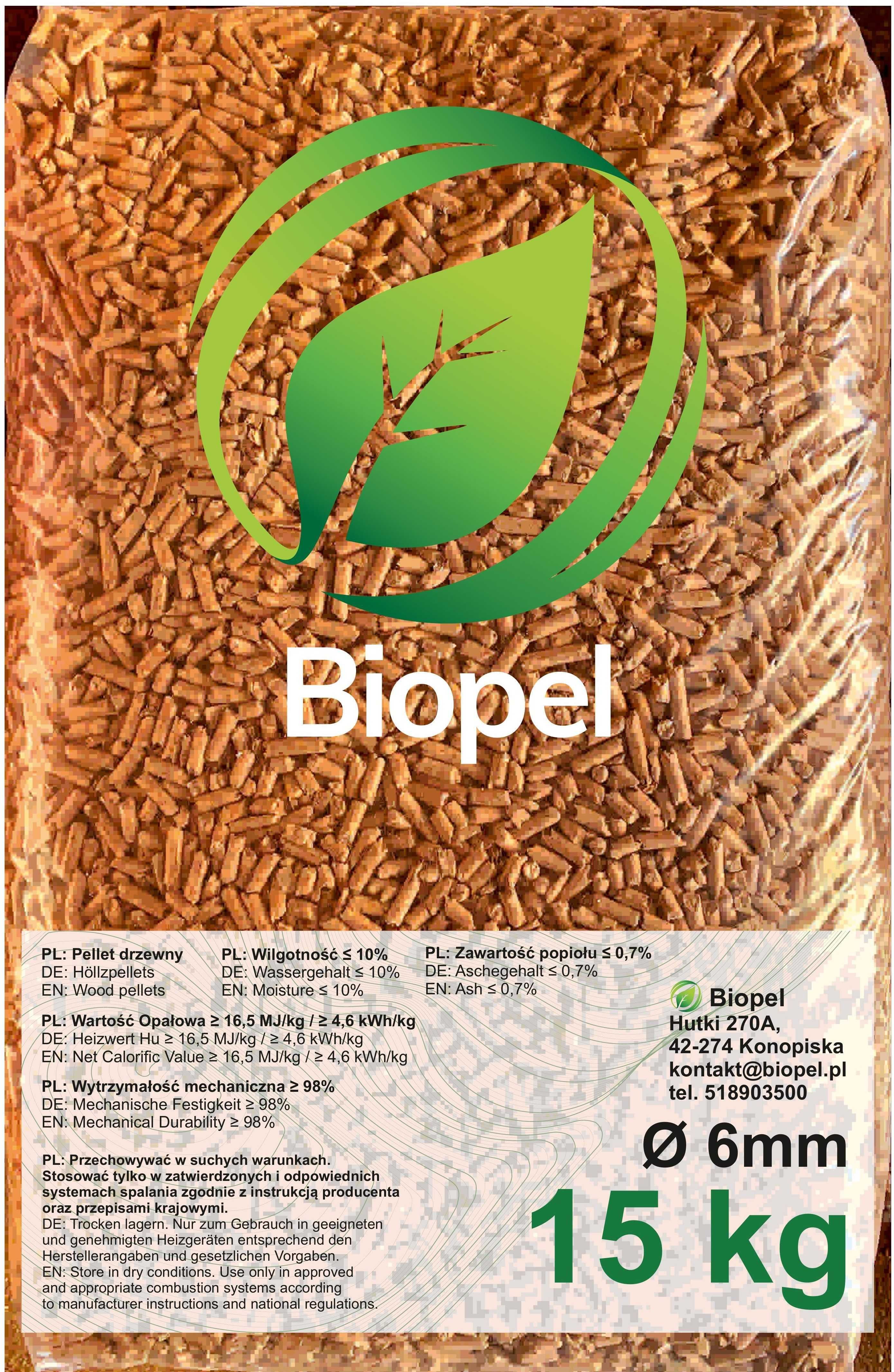 Sosnowy pellet od producenta Biopel pelet drzewny dostawa pod drzwi