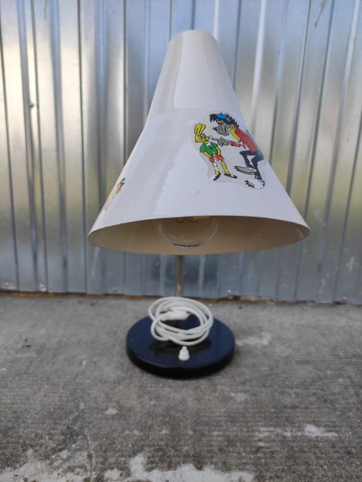 Stara lampa lampka biurkowa biurowa vintage retro art deco PRL DDR