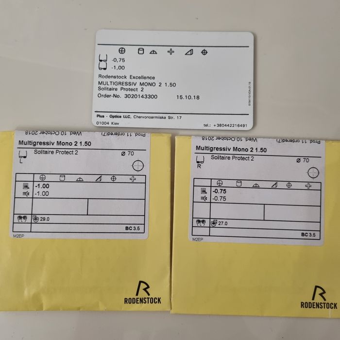 Дитячі окуляри для зору із німецькими лінзами ліве око -1 праве -0,75