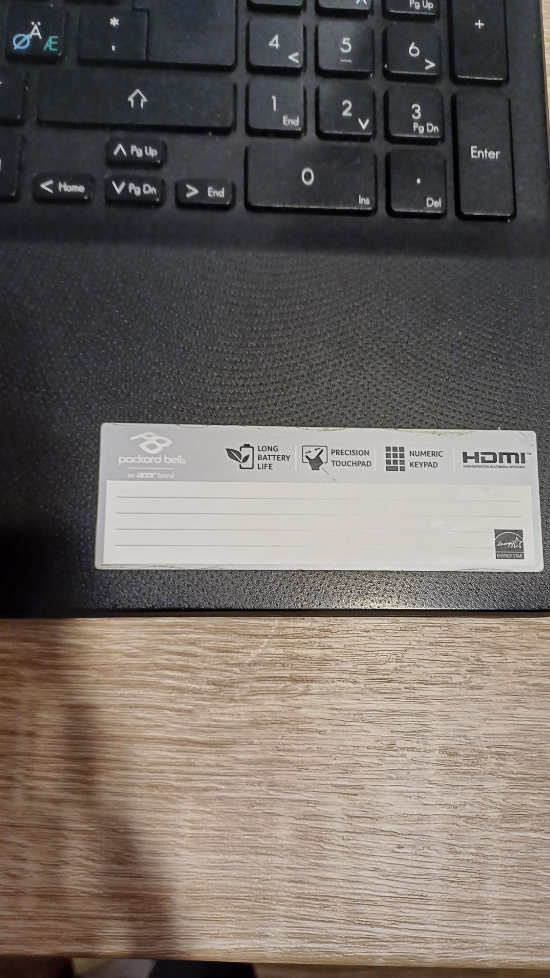 Laptop Acer Packard Bell