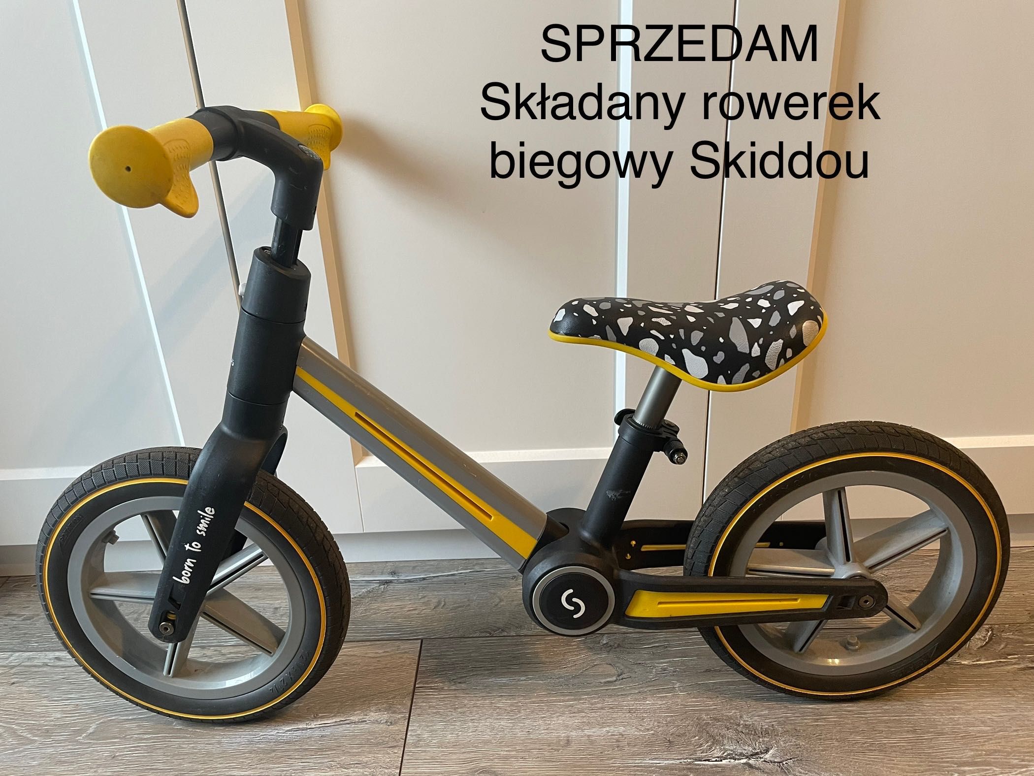 Rowerek biegowy składany  dziecięcy Skiddou