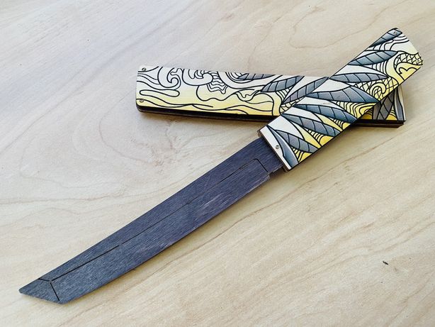 Игрушечный деревянный нож танто Джоджо из игры Standoff 2
