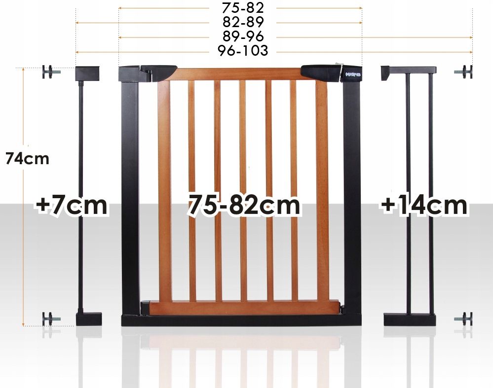 Barierka ochronna 73-103cm na schody itp Max4b