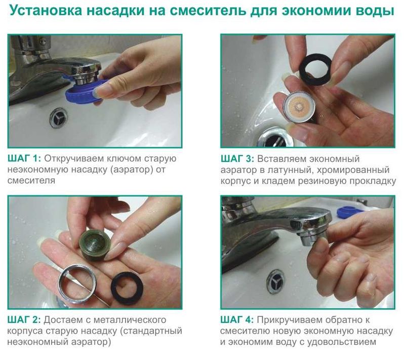 Оригинальные насадки на кран (аэраторы), душ и WC. Гарантия экономии!