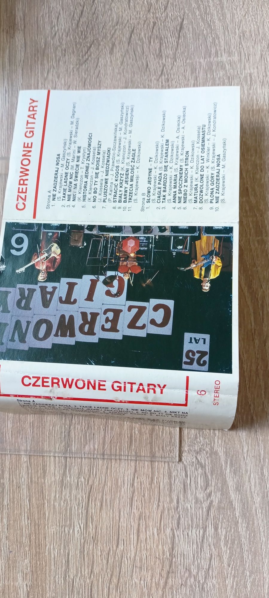 Okładka kasety magnetofonowej Czerwone Gitary 25 lat