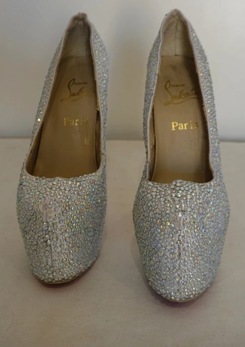 Sapatos Christian Louboutin DAFFODILE 160 SWAROVSKI SILVER