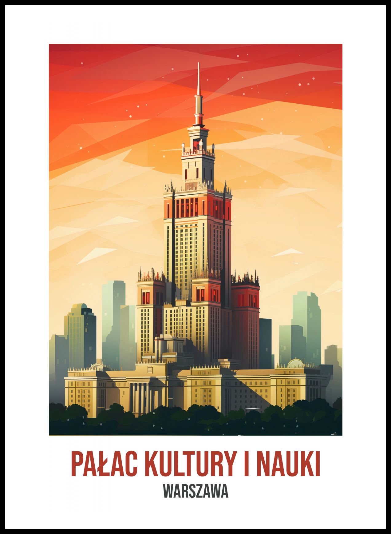 Plakat 67,5x95cm Pałac Kultury i Nauki