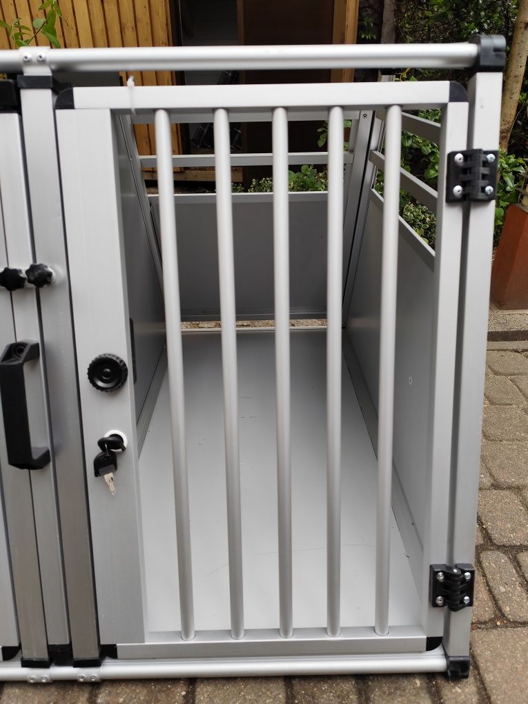 AluRide podwójny, aluminiowy transporter dla psów 97x92x68 cm