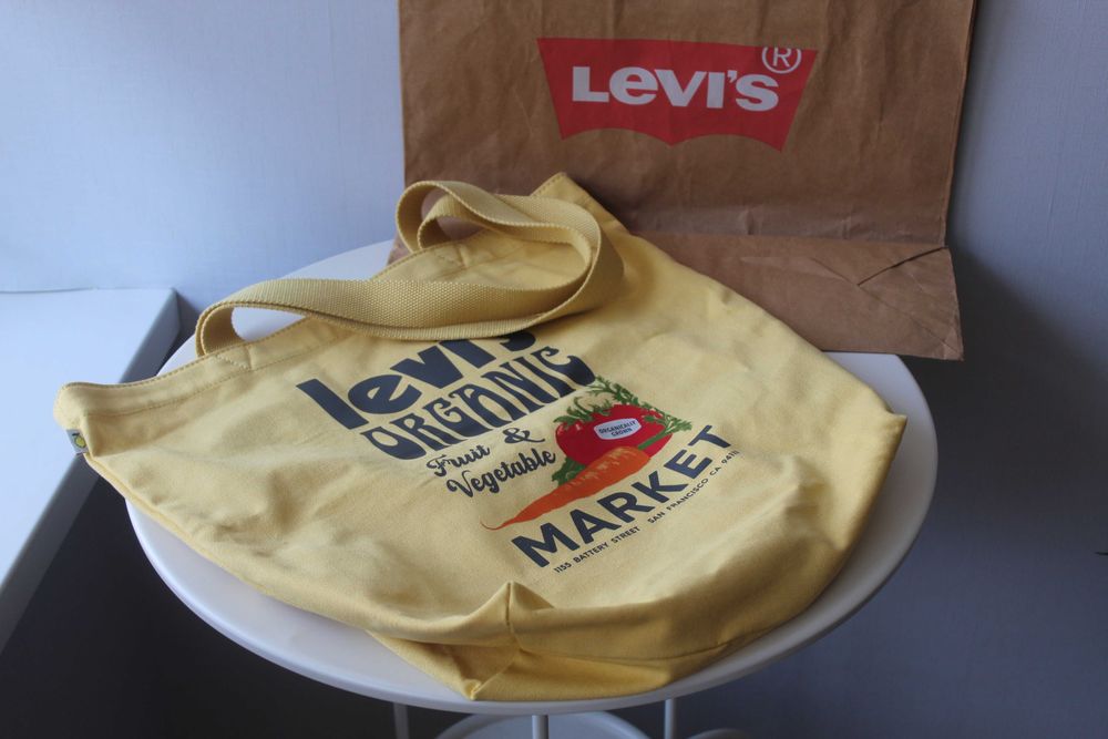 Хлопковая сумка Levi's, большая, шоппер, оригинал, новая