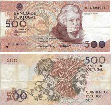 Portugal - - - 500$00 - Mouzinho da Silveira - - - - - Notas