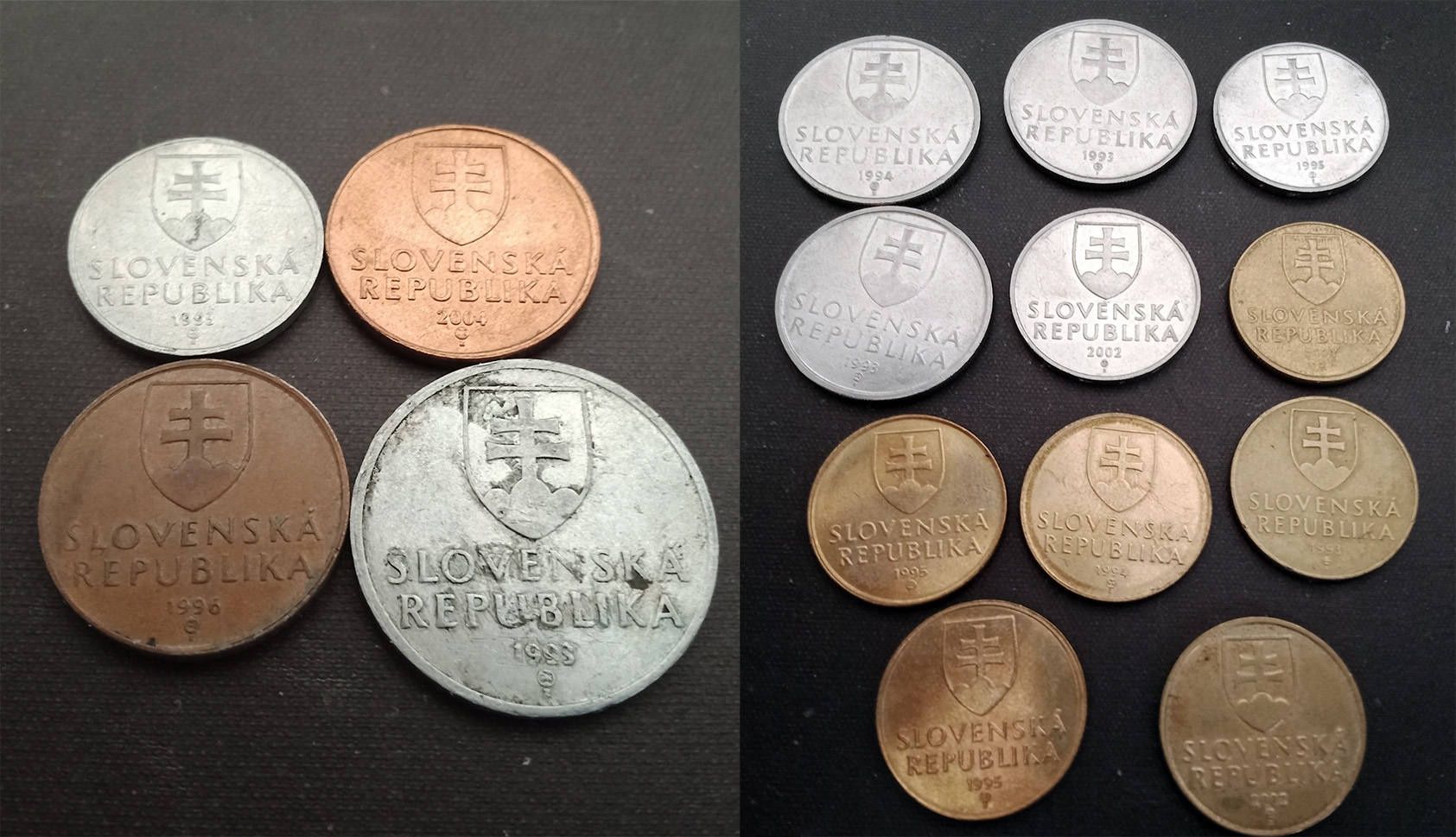 Korona słowacka, halerze słowackie
