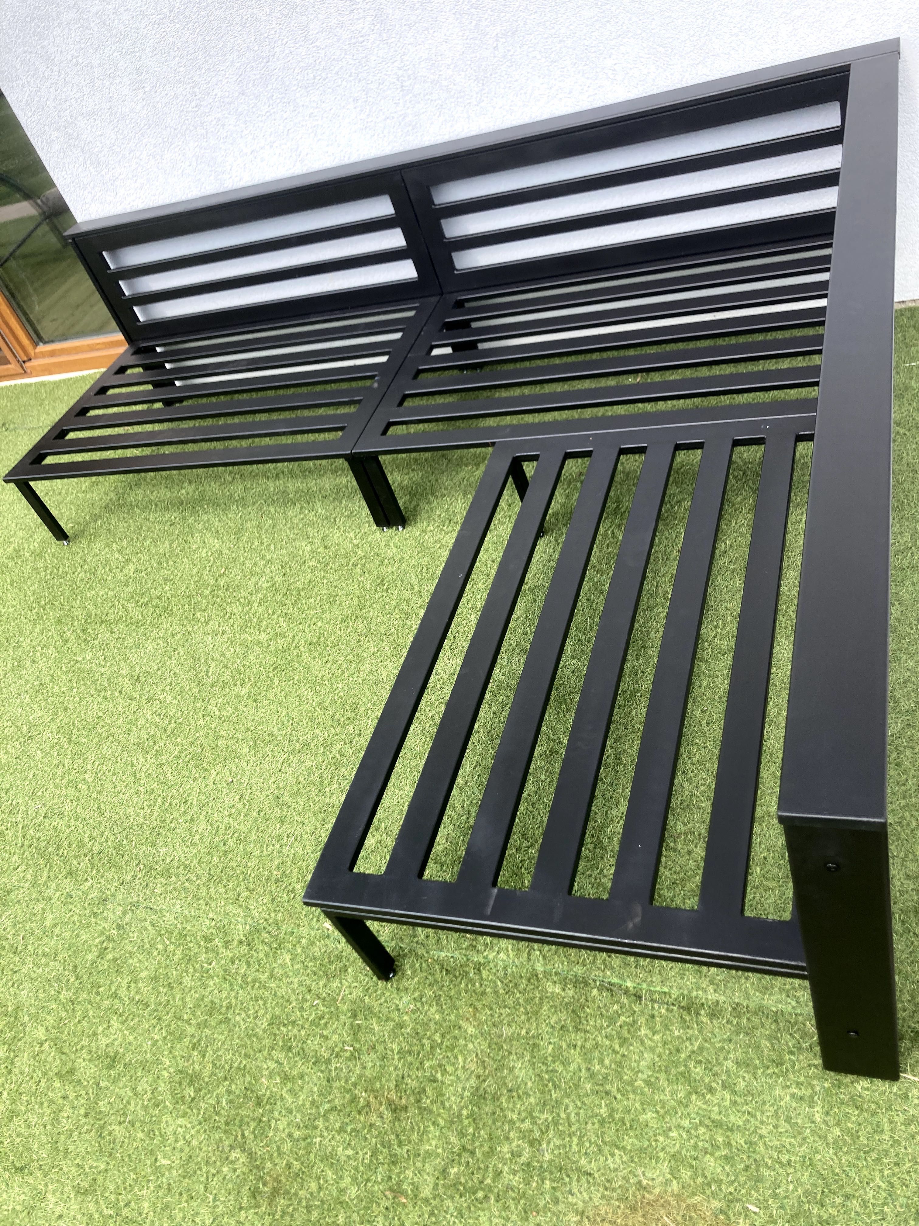 Meble tarasowe, narożnik tarasowy metalowy 220x180cm