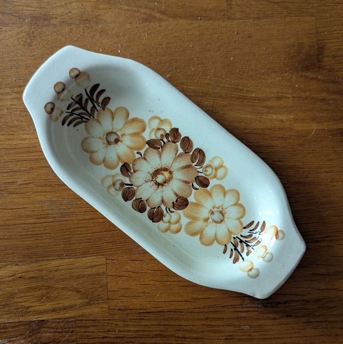 Mała ceramiczna śledziówka półmisek Koło PRL